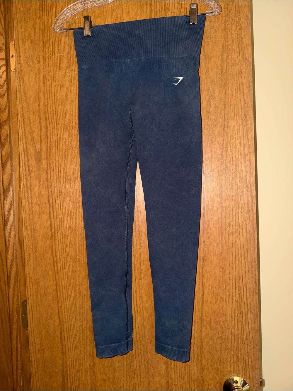 Gymshark Navy High-Rise Leggings with Logo